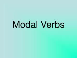 modal verbs