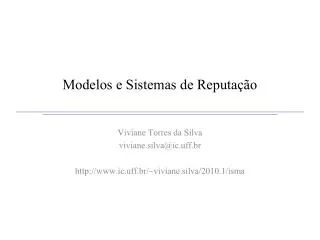 modelos e sistemas de reputa o