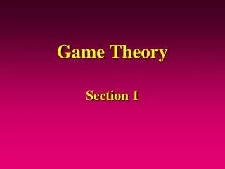 Game Theory