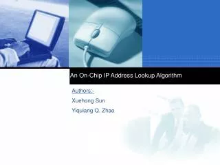 An On-Chip IP Address Lookup Algorithm