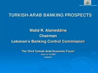 TURKISH-ARAB BANKING PROSPECTS