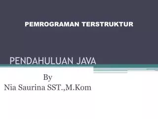 pendahuluan java