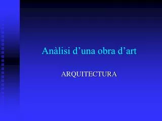 an lisi d una obra d art