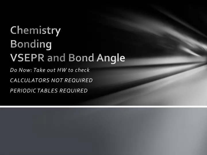 chemistry bonding vsepr and bond angle