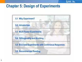 Chapter 5: Design of Experiments