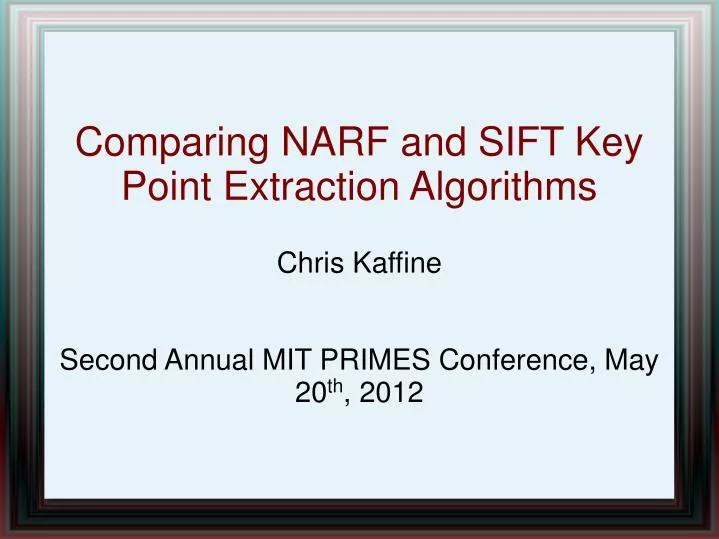 chris kaffine second annual mit primes conference may 20 th 2012