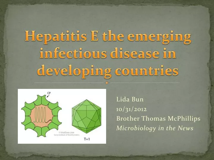 hepatitis e the emerging infectious disease in developing countries