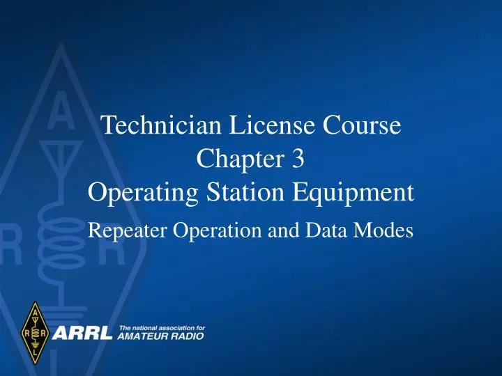 technician license course chapter 3 operating station equipment