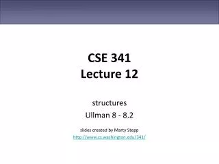 CSE 341 Lecture 12