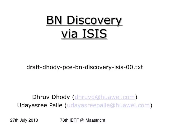 draft dhody pce bn discovery isis 00 txt