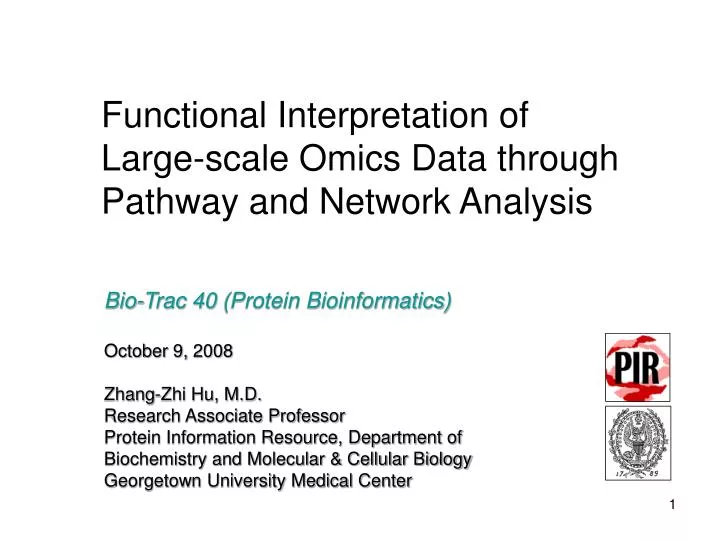 functional interpretation of large scale omics data through pathway and network analysis