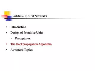 Artificial Neural Networks