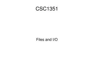 CSC1351