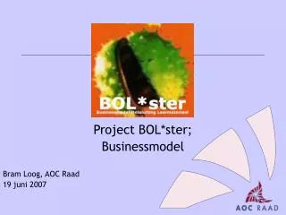 project bol ster businessmodel