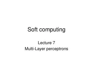 Soft computing