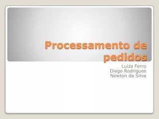 processamento de pedidos