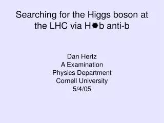 Searching for the Higgs boson at the LHC via H ? b anti-b
