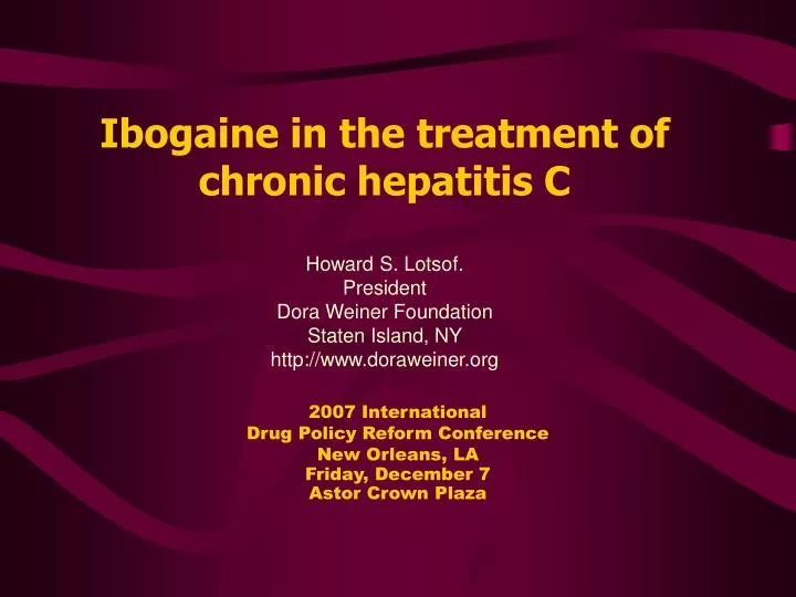 ibogaine in the treatment of chronic hepatitis c