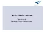 Applied Pervasive Computing - slide 1