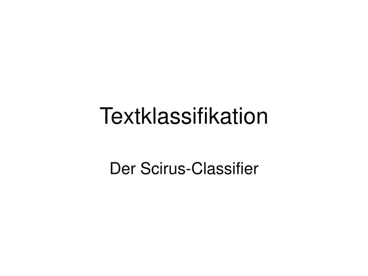 textklassifikation