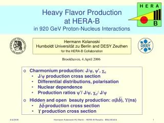 Heavy Flavor Production at HERA-B in 920 GeV Proton-Nucleus Interactions