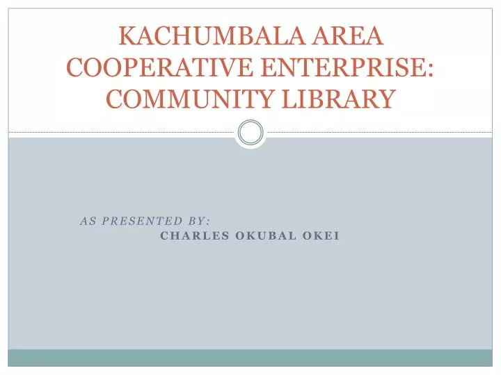 kachumbala area cooperative enterprise community library