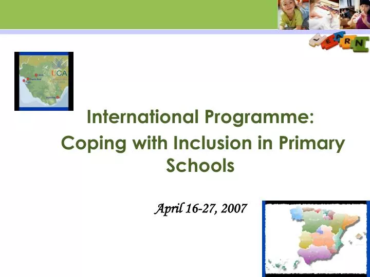 international programme coping with inclusion in primary schools april 16 27 2007