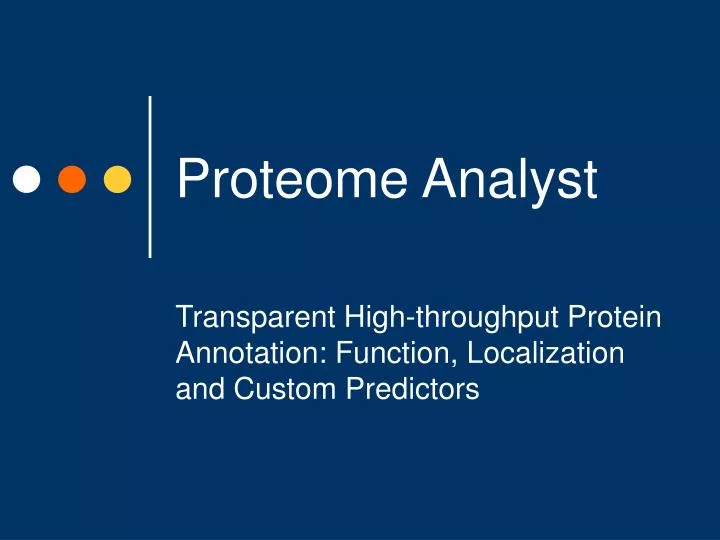proteome analyst