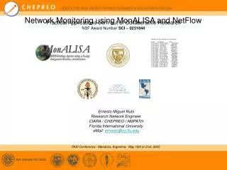 Network Monitoring using MonALISA and NetFlow