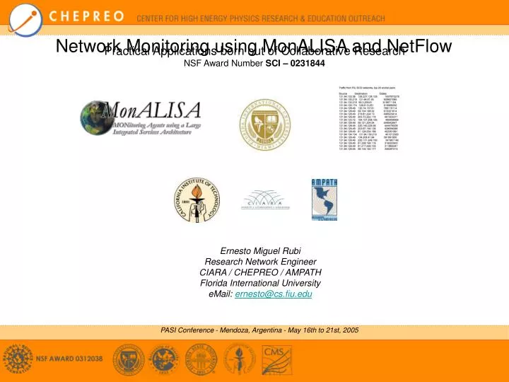 network monitoring using monalisa and netflow