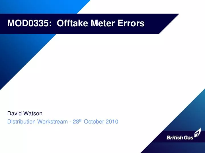 mod0335 offtake meter errors