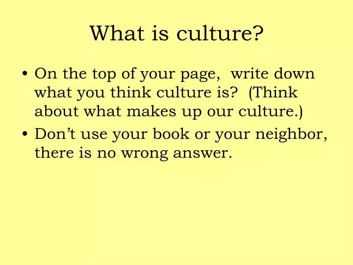 what is culture