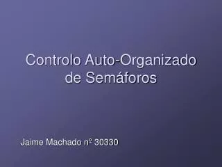 controlo auto organizado de sem foros