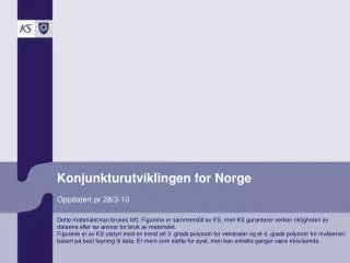 konjunkturutviklingen for norge