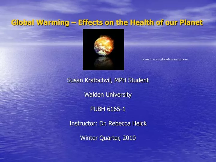 global warming effects on the health of our planet