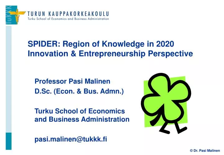 spider region of knowledge in 2020 innovation entrepreneurship perspective