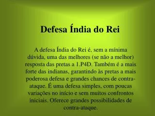 defesa ndia do rei