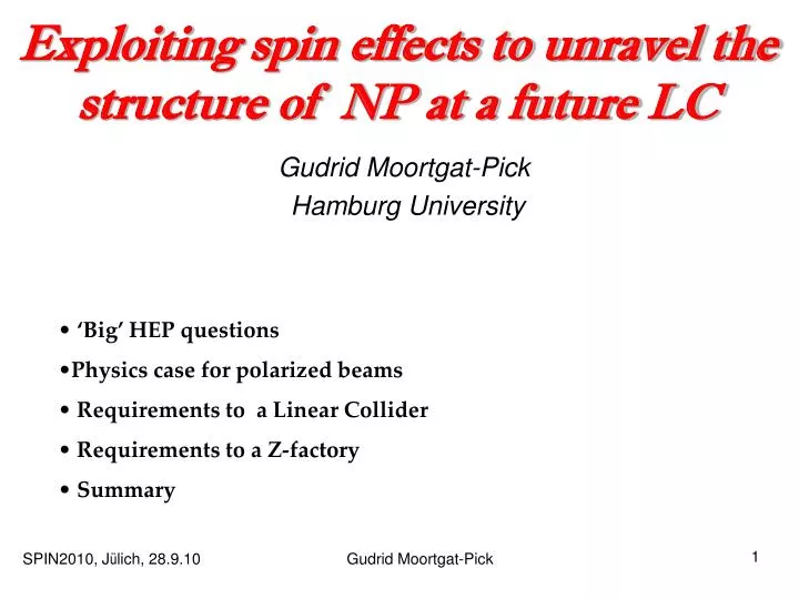 exploiting spin effects to unravel the structure of np at a future lc