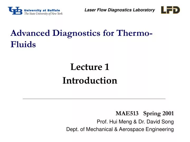 advanced diagnostics for thermo fluids
