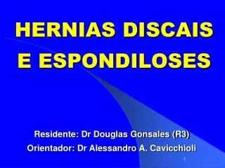 hernias discais e espondiloses