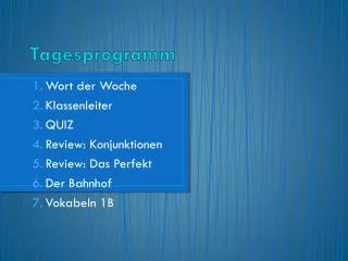 tagesprogramm
