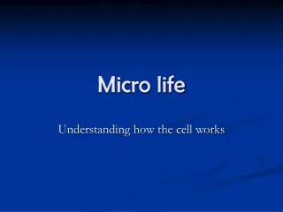 Micro life