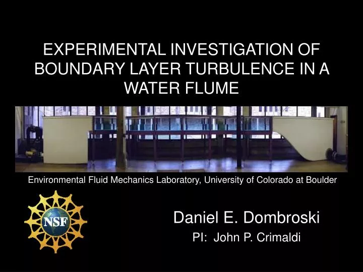 experimental investigation of boundary layer turbulence in a water flume
