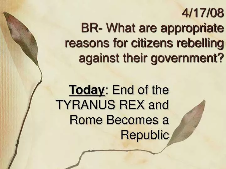 4 17 08 br what are appropriate reasons for citizens rebelling against their government