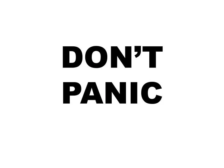 don t panic
