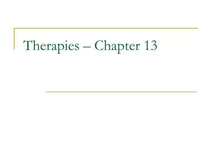 therapies chapter 13