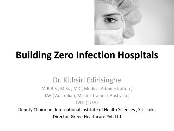 building zero infection hospitals