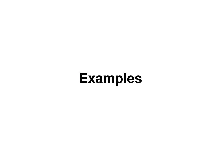 examples