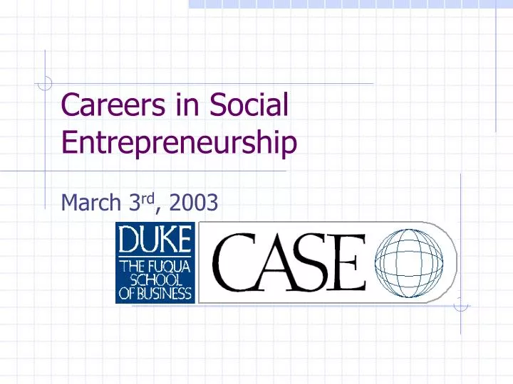 careers in social entrepreneurship