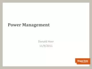 Power Management